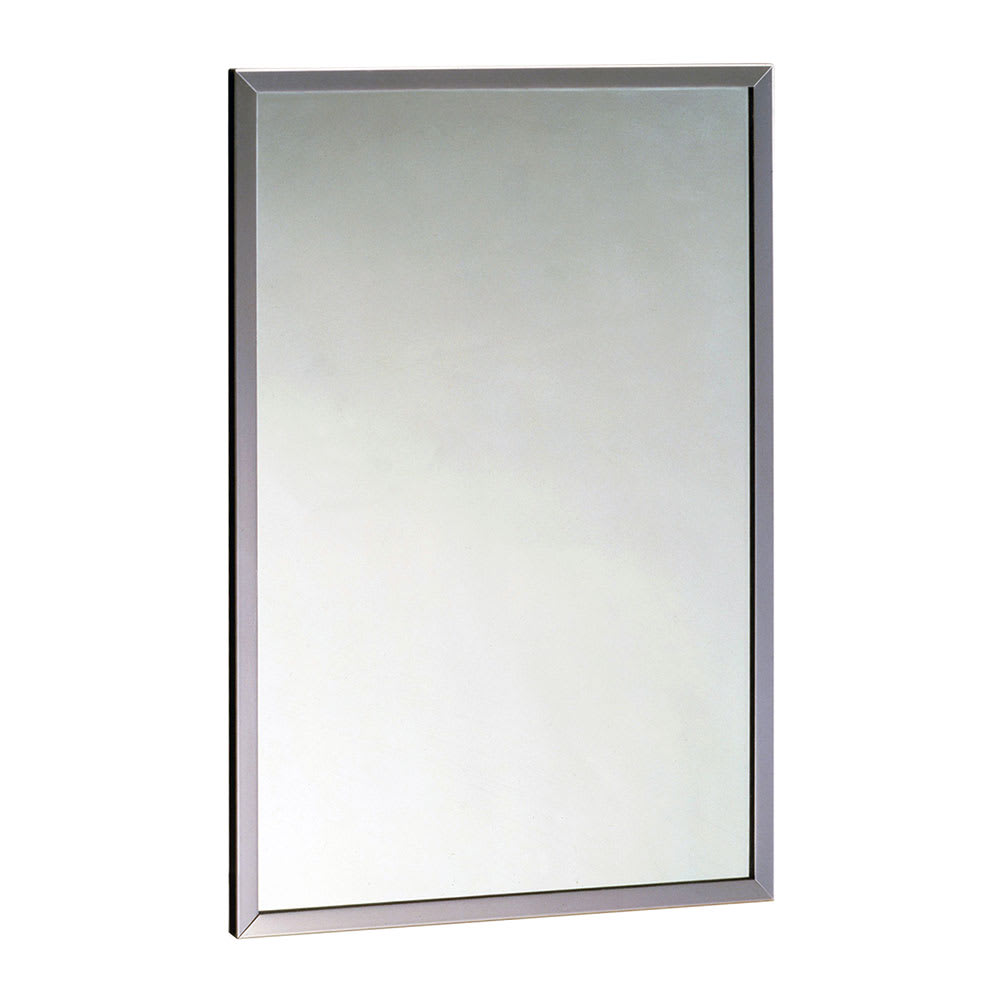 Bobrick 165FX 1830 Channel-Frame Mirror, 18" X 30", 430 Stainless