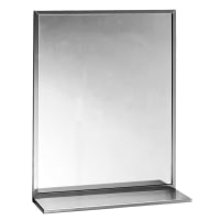 Bobrick B-1662436 B-166 Series Channel-Frame Mirror with Stainless Steel Shelf, 24" X 36" thumbnail 3