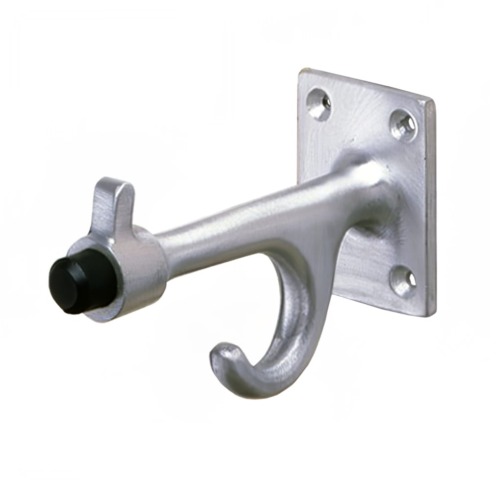 Bobrick B-212 Wall-Mount Clothes Hook w/ Bumper, Matte Aluminum