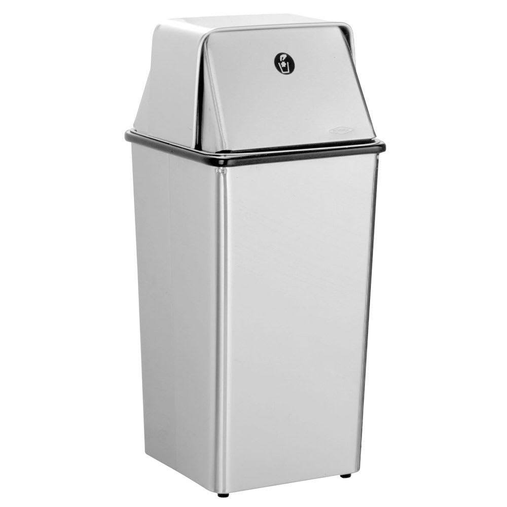 Bobrick B-2250 13 Gallon Standing Bathroom Trash Can w/ Top