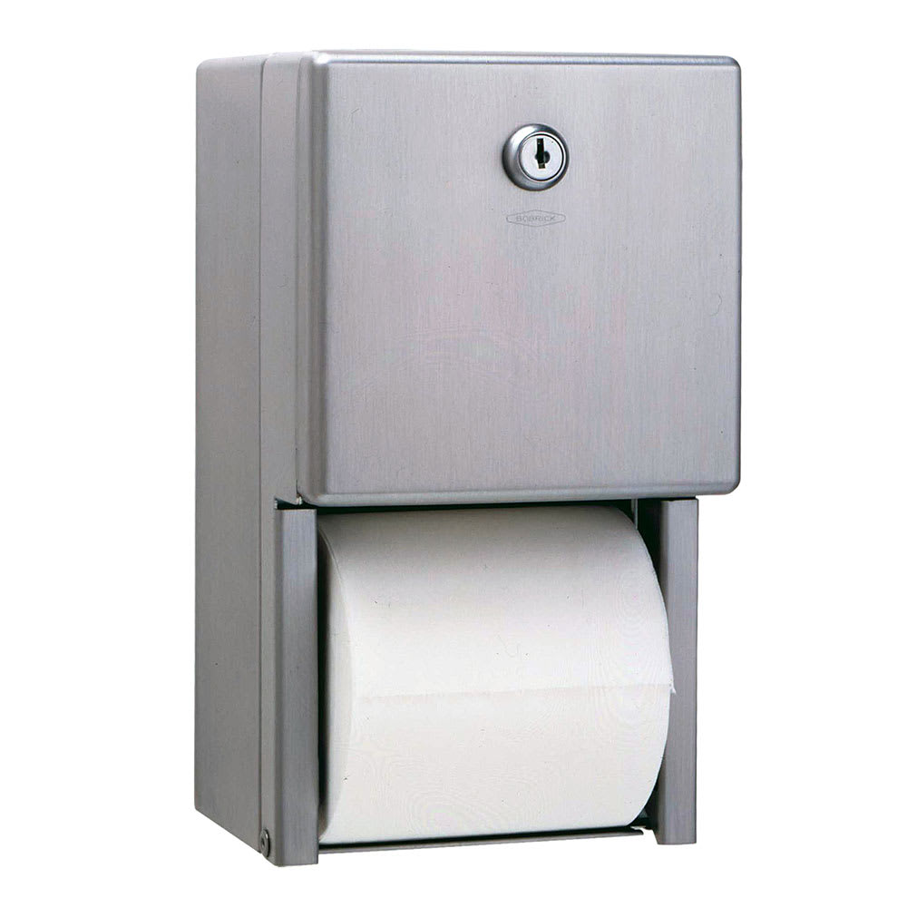 Bobrick B-2888 Surface-Mounted Multi-Roll Toilet Tissue Dispenser, Stainless