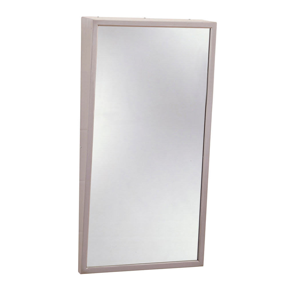 Bobrick B2931836 B-293 Series Fixed-Position Tilt Mirror, 18" X 36"