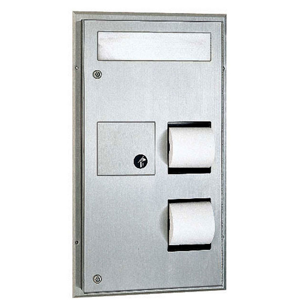 Bobrick B-357 Classic Series Partition Mounted Combination Dispenser