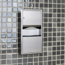 Bobrick B-369 2 gallon Recessed Bathroom Trash Can w/ Paper Towel Dispenser, Stainless thumbnail 2