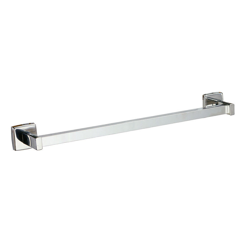 Bobrick B-673X18 18" Surface Mounted Towel Bar, Square, Bright Polished Stainless