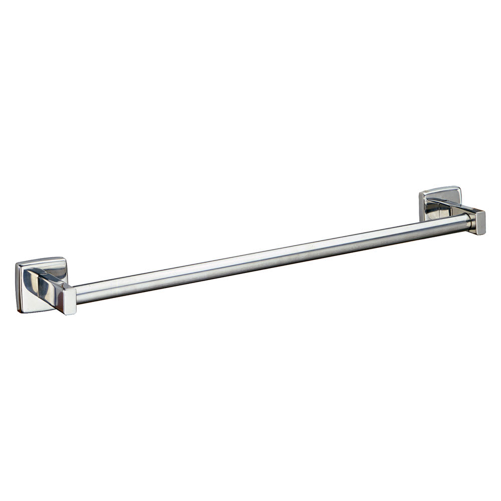 Bobrick B-674X18 18" Surface Mounted Towel Bar, Round, Bright Polished Stainless