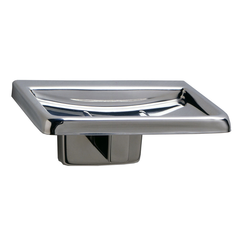 Bobrick B680 Classic Series Surface Mounted Soap Dish, Polished Stainless