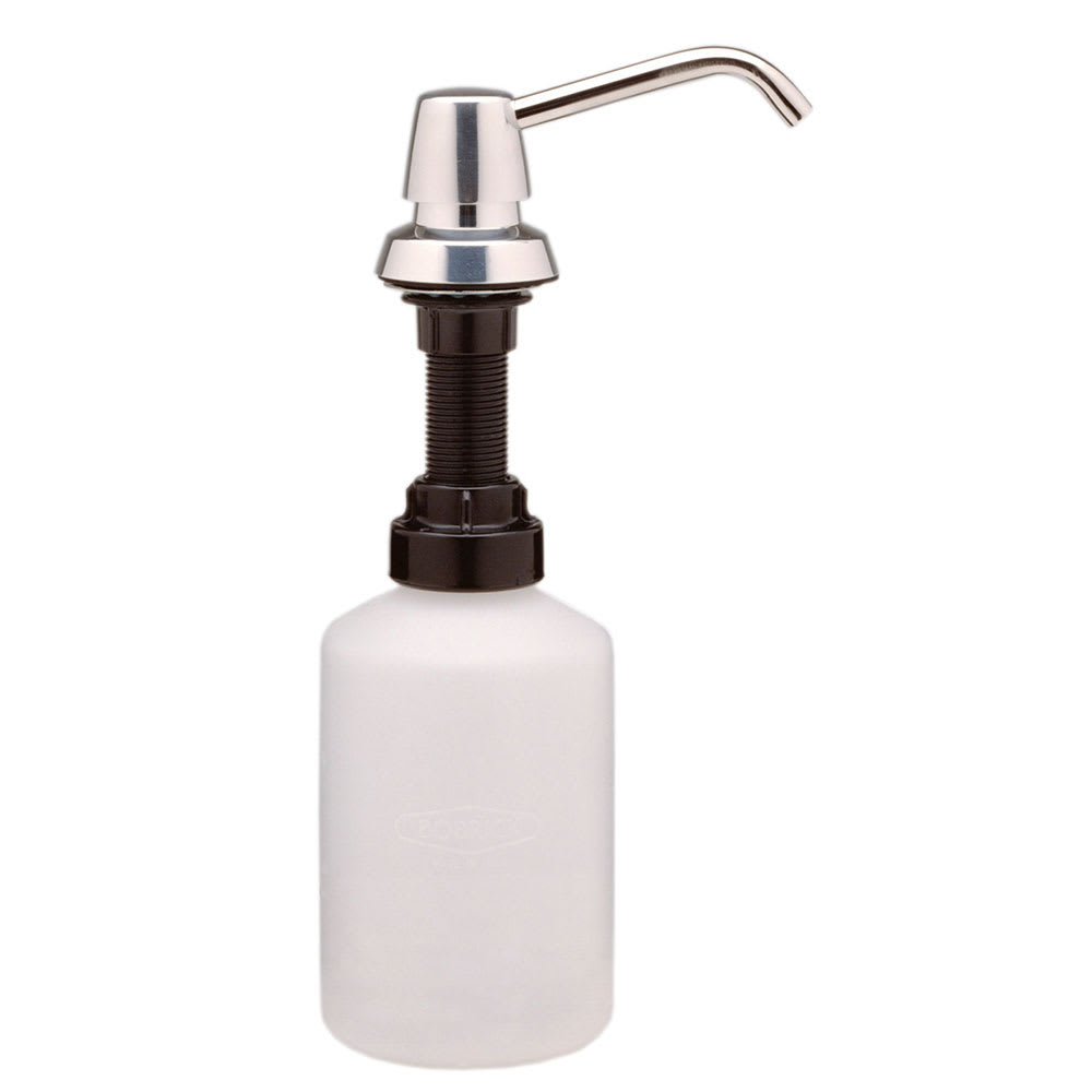 Bobrick B8221 Counter Mounted Soap Dispenser, 4" Spout for Counters Up To 1" Thick
