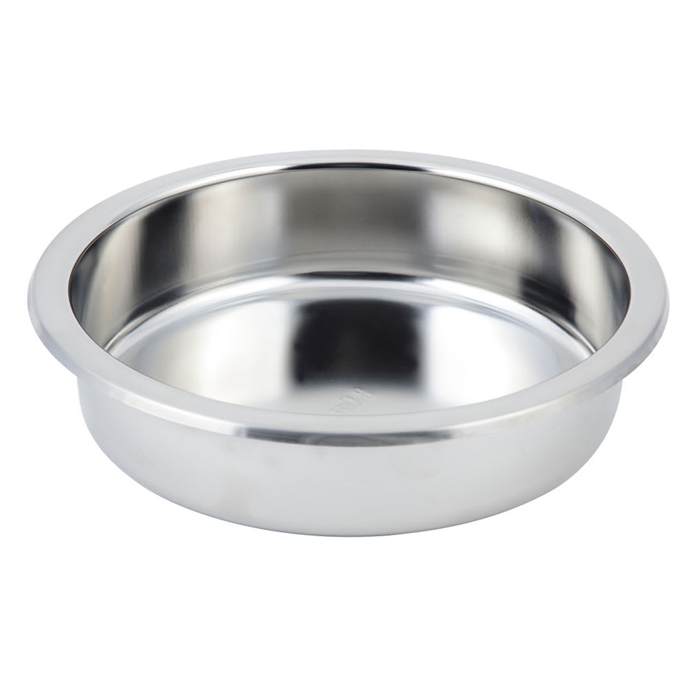 Bon Chef 12021 10 3/4" Round Food Pan for Petite Chafers, Stainless