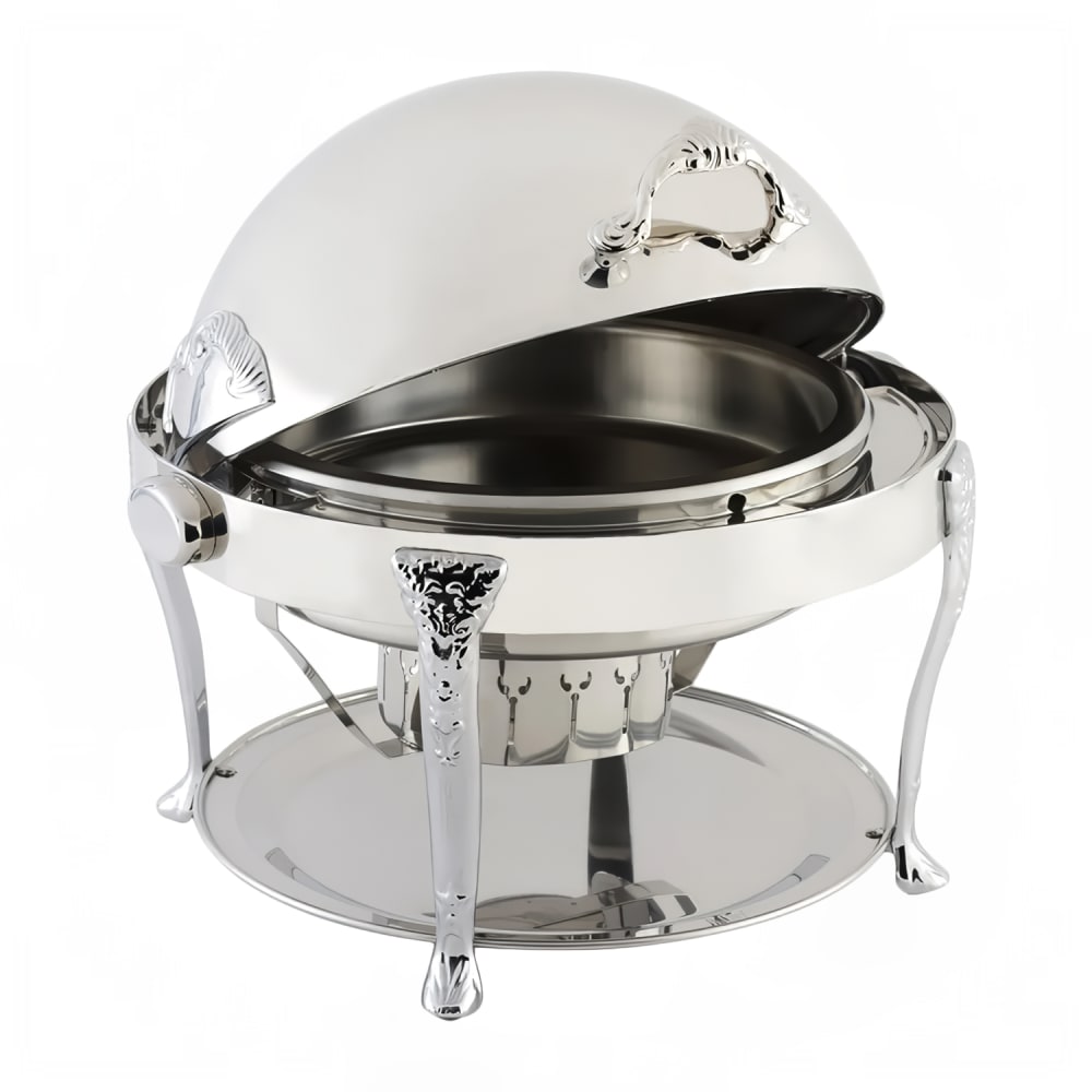 Bon Chef 17000CH 2-Gallon Round Roll Down Chafer, Stainless w/ Chrome