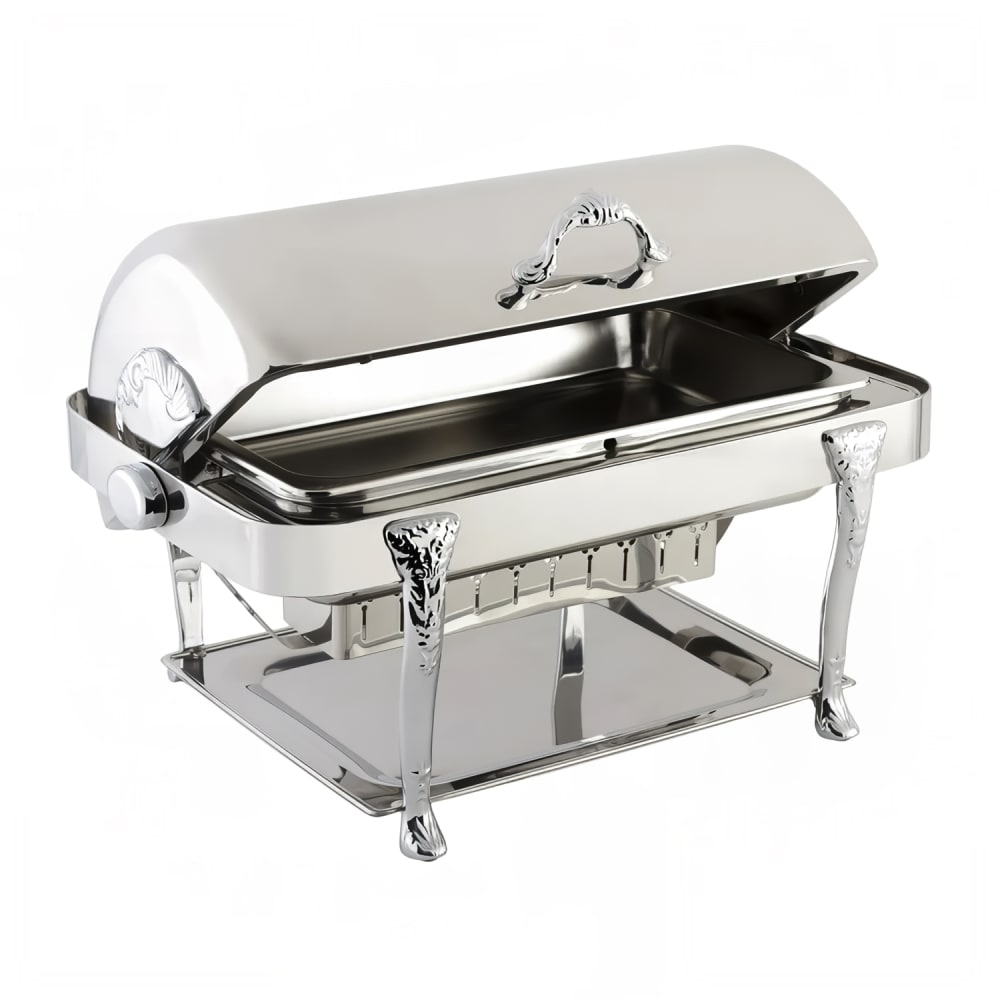 Bon Chef 17040CH Full Size Chafer w/ Roll-top Lid & Chafing Fuel Heat