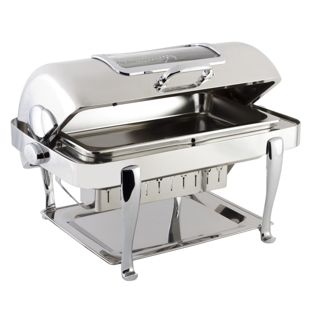Bon Chef 19041CH Full Size Chafer w/ Roll Top Lid & Chafing Fuel Heat