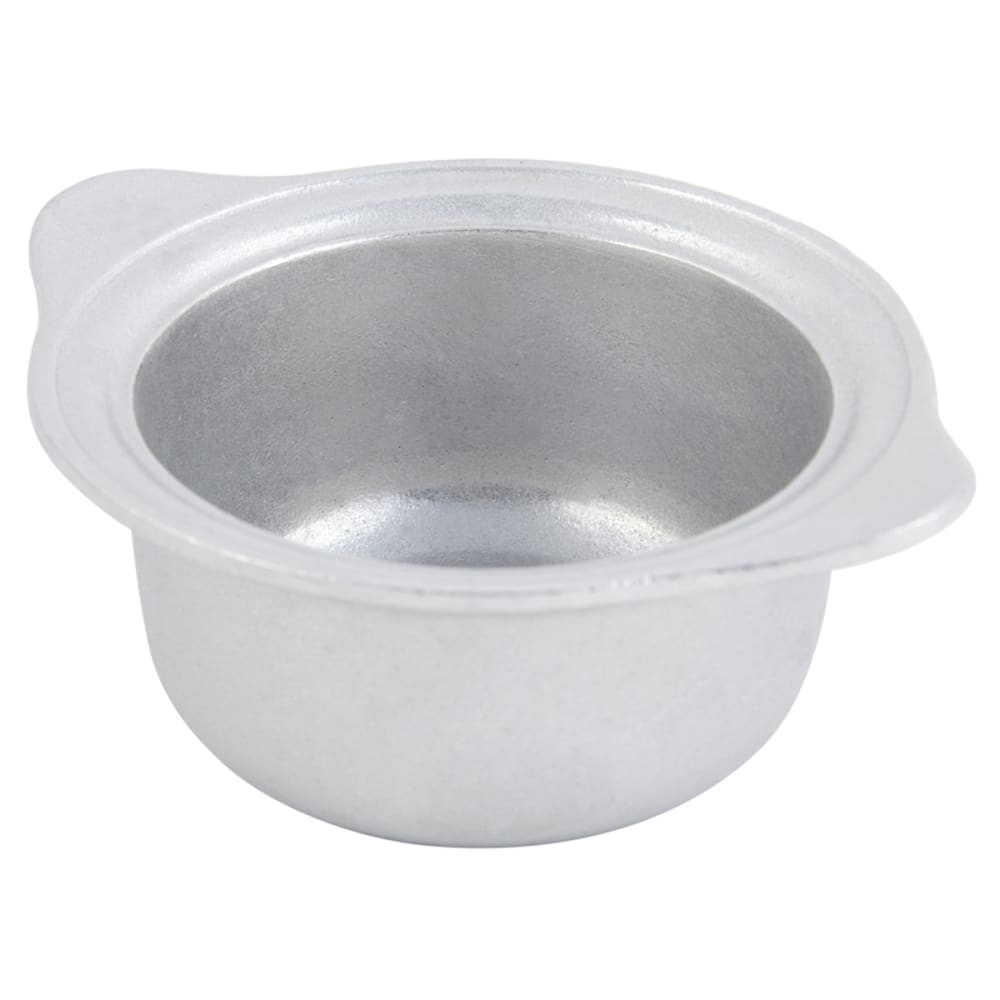 Bon Chef 3029 8 oz Round Soup Bowl w/ Flanged Handle, Aluminum/Pewter-Glo