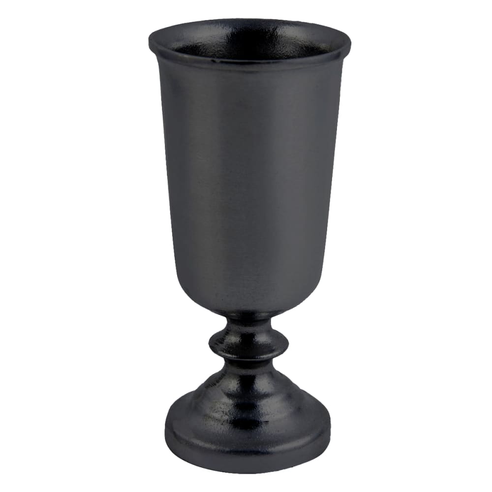 Bon Chef 4014S BLK 11-oz Colonial Water Goblet, Aluminum/Black