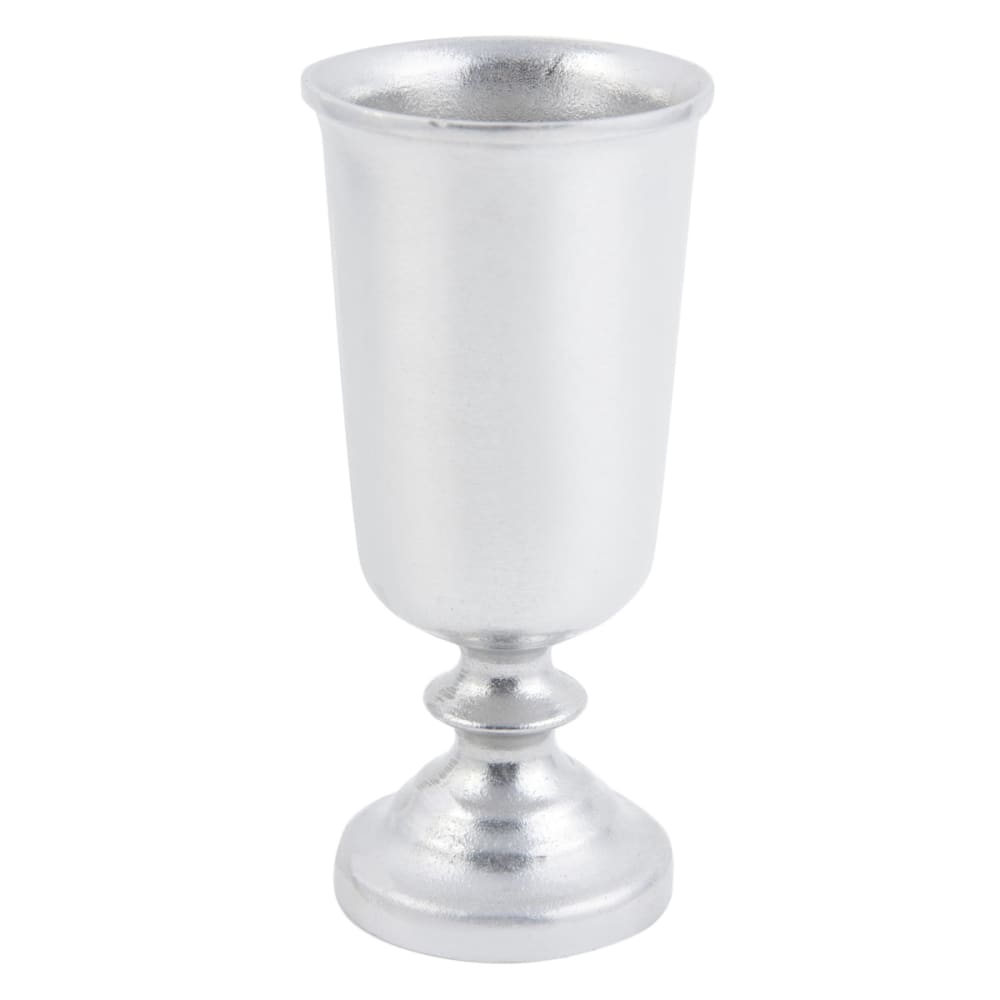 Bon Chef 4014S 11 oz Colonial Water Goblet, Aluminum/Matte White