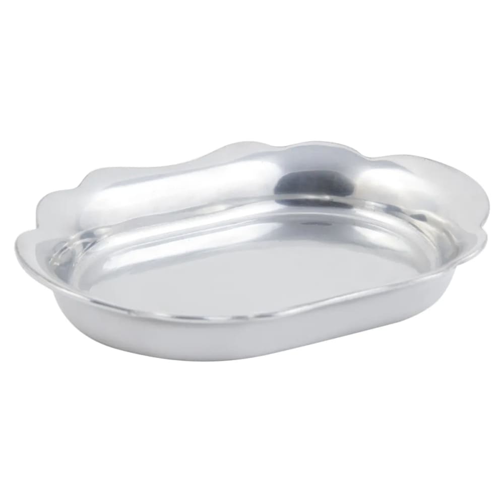 Bon Chef 4028 Wine Cooler Drip Tray - 5 7/8" x 8", Aluminum, Pewter Glo Finish