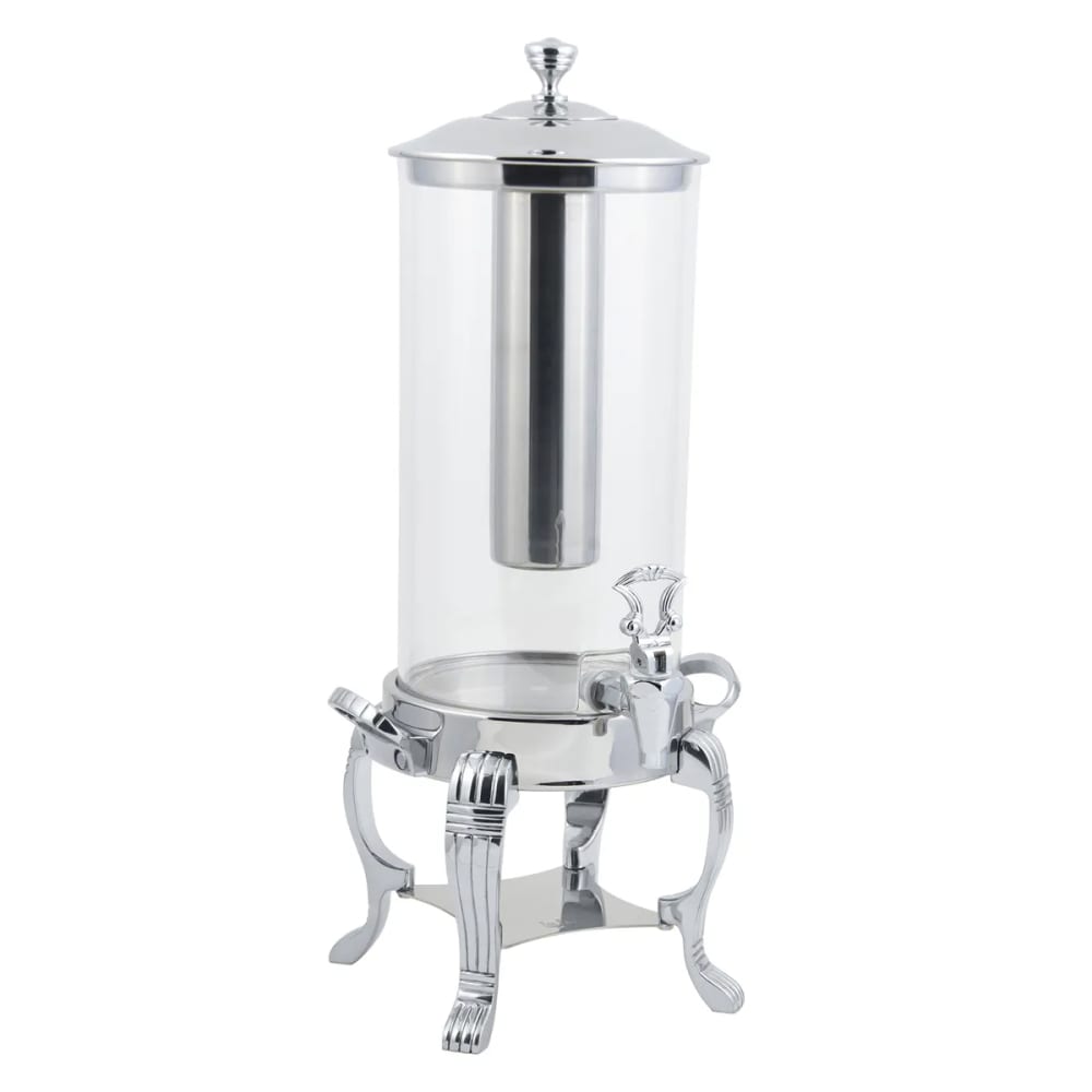 Bon Chef 40500CH 2 gal Beverage Dispenser w/ Ice Tube - Plastic Container, Chrome Base