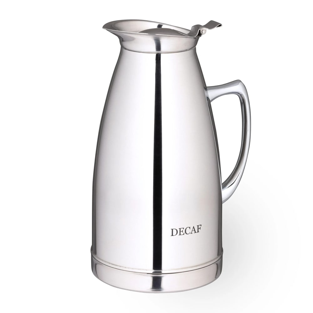 Bon Chef 4054DECAF 1 1/2 qt Insulated Pitcher Server w/ Decaffeinated Crest, Stainless