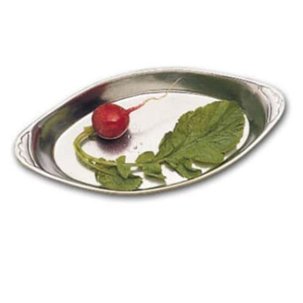 Bon Chef 5001S WH 12 oz. Oval, Au Gratin Dish, Aluminum/White