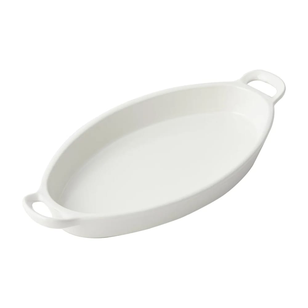 Bon Chef 5002S WH 12-1/2" Oval, Fish Server, Aluminum/White