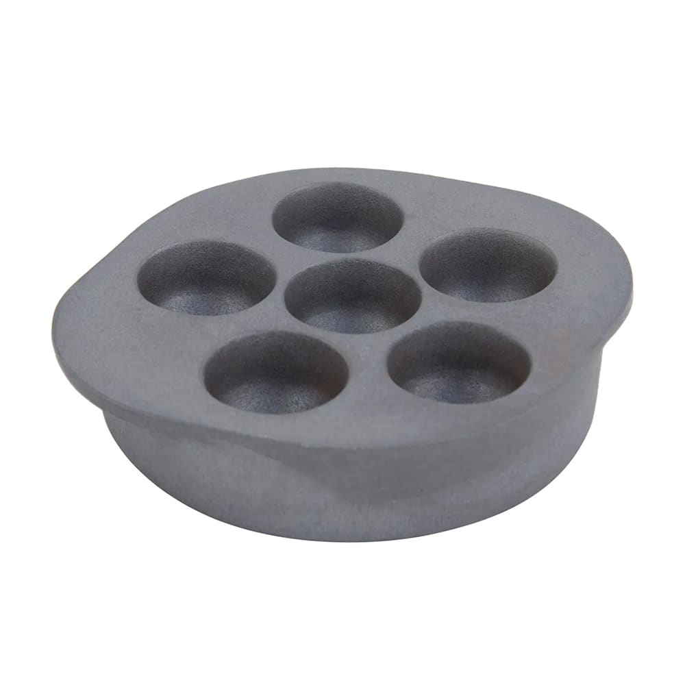 Bon Chef 5028T 6 7/8" Temp Snail Dish, 6 Hole, Aluminum