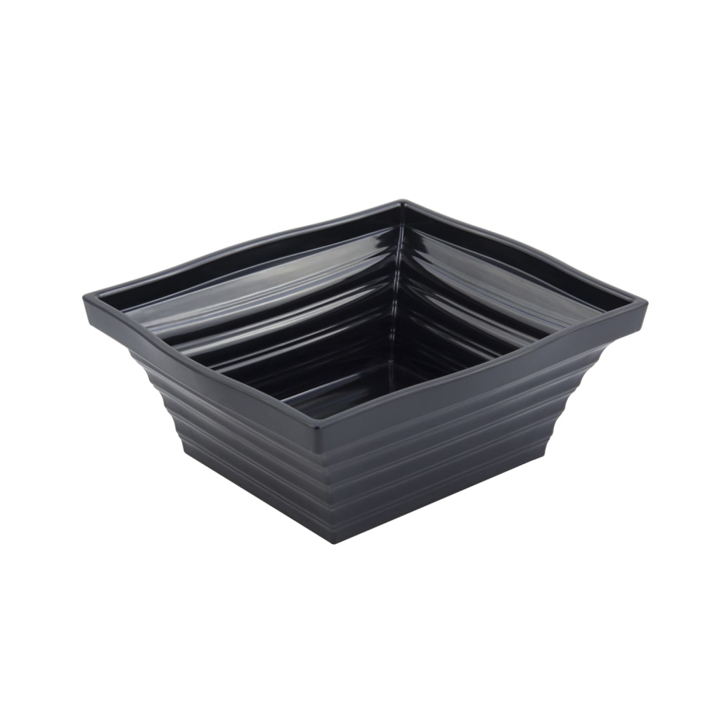 Bon Chef 53102 4 qt Square Melamine Serving Bowl, Black