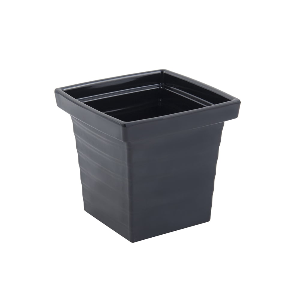 Bon Chef 53108 24 oz Square Melamine Serving Bowl, Black