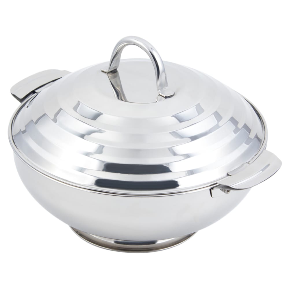Bon Chef 61209 13 3/5" Round Insulated Hotpot Server w/ Locking Lid, Stainless