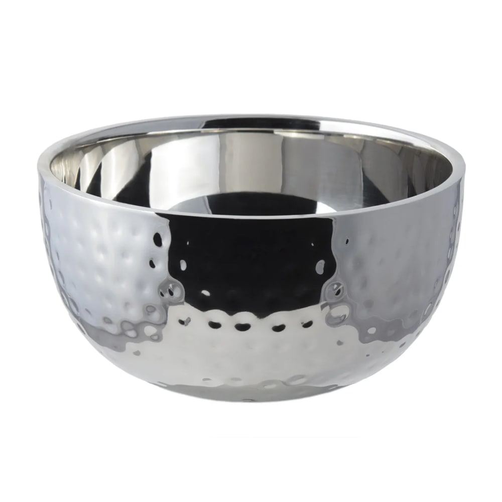 Bon Chef 61260 3 qt Double Wall Bowl, Stainless w/ Hammered Finish