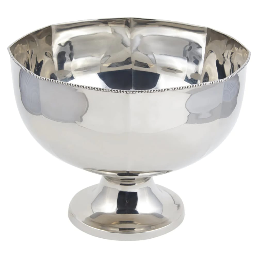 Bon Chef 61322 14" Round Punch Bowl w/ Pedestal, Stainless