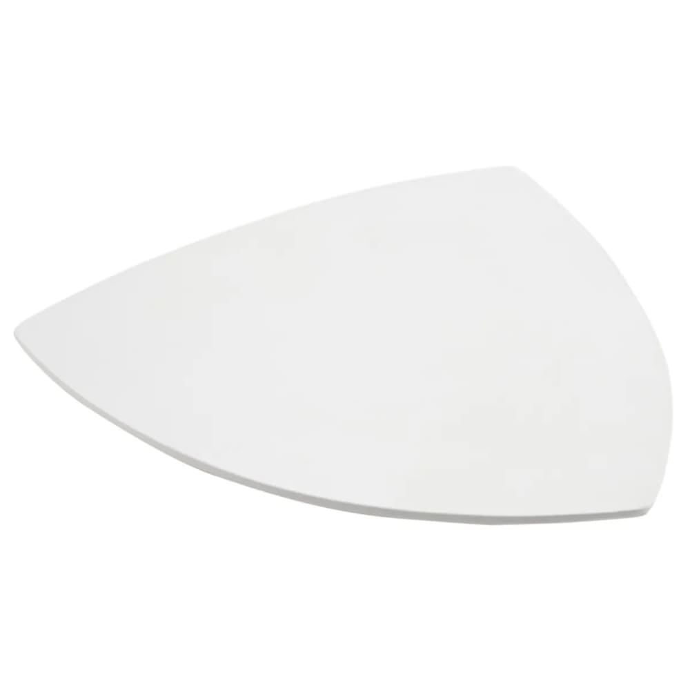 Bon Chef 9160S WH 20" Triangle Serving Plate, Aluminum/White