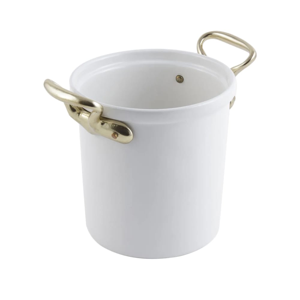 Bon Chef 9203HR 2 19/30 qt Rimmed Salad Dressing Crock, Aluminum/PewterGlo