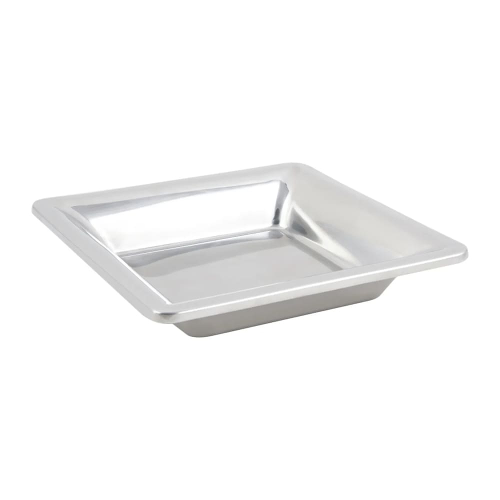 Bon Chef 9322 11 7/8" Square Cold Wave Platter - Double Wall, Stainless