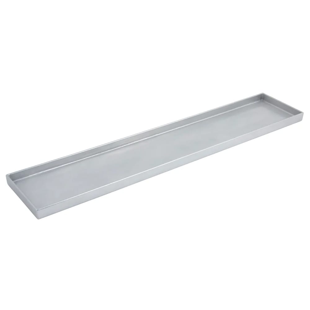 Bon Chef 9531 Rectangle Tray, 6" x 30" x 1", Pewter-Glo