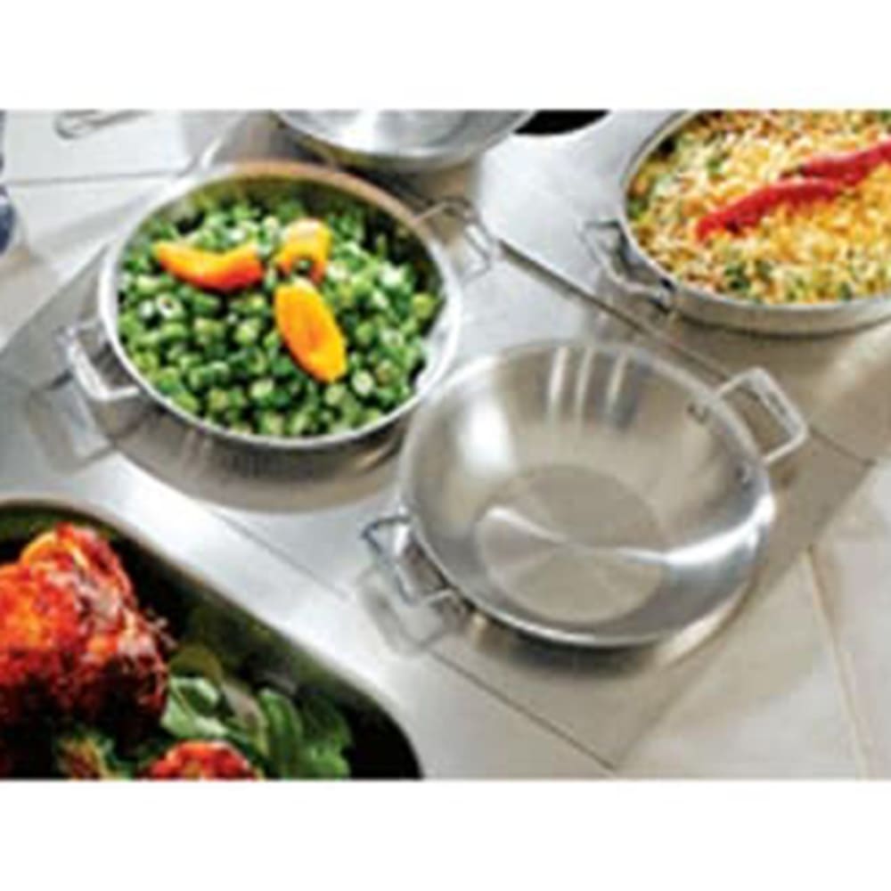 Bon Chef 966051 Custom Cut Tile Tray w/  Cutouts for (2) 60014, Stainless