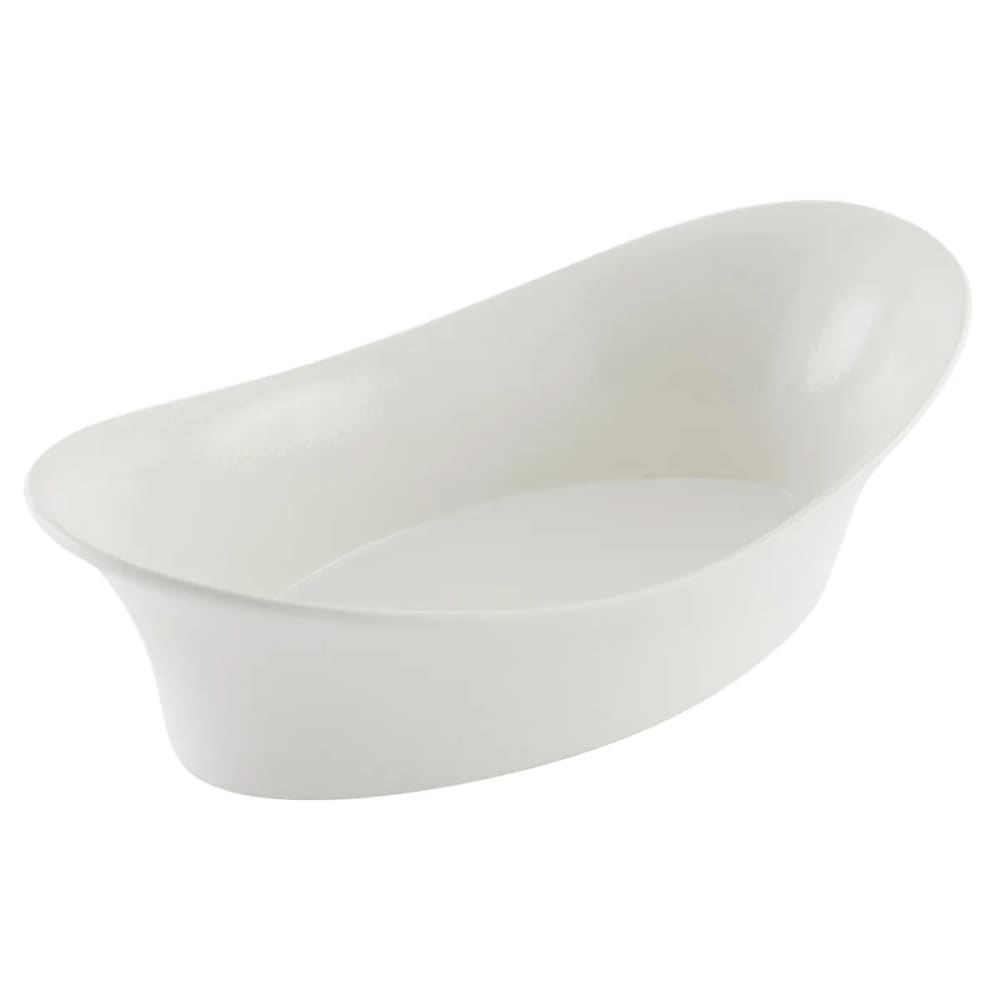 Bon Chef 9927S 10" Oval, Aluminum Rarebit, White