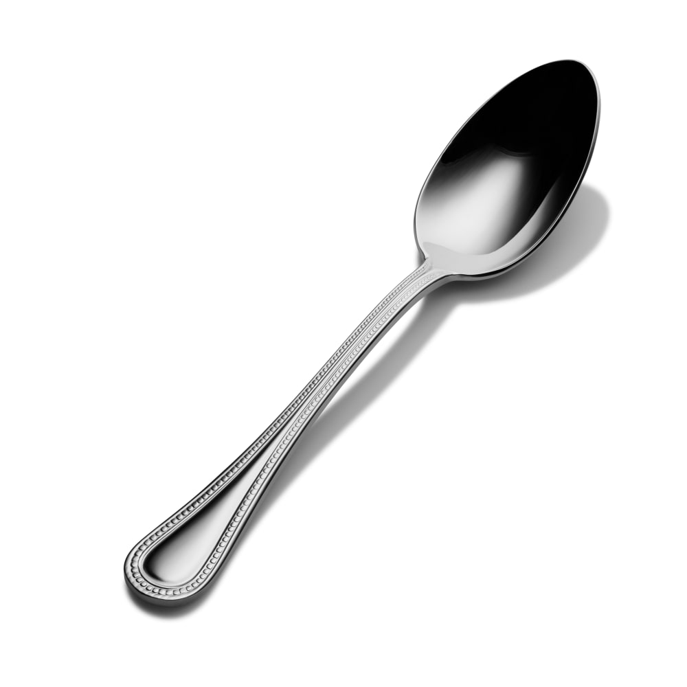 Bon Chef S1003 7 2/9" Dessert Spoon with 18/8 Stainless Grade, Sombrero Pattern