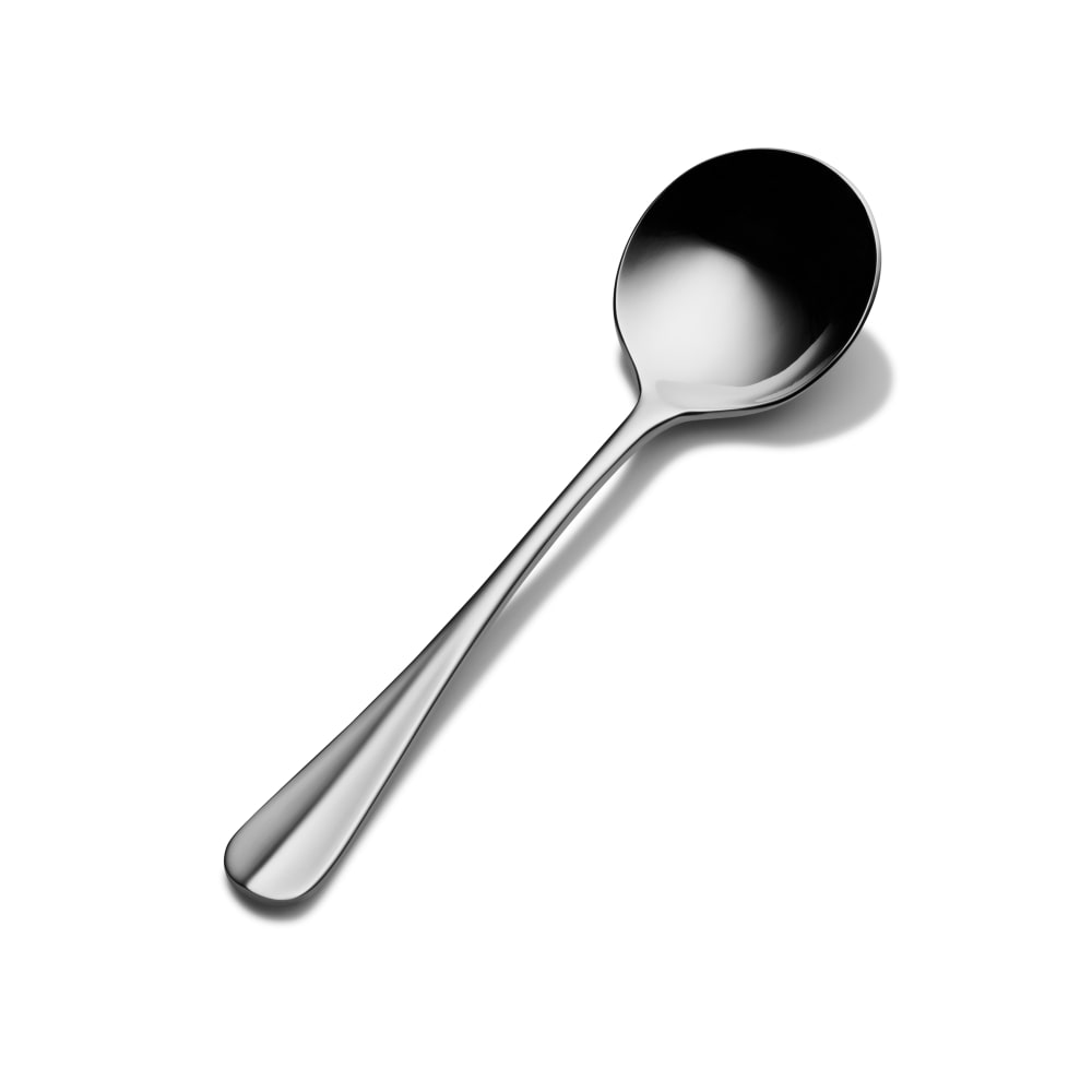 Bon Chef S1101 6.13" Bouillon Spoon with 18/8 Stainless Grade, Chambers Pattern