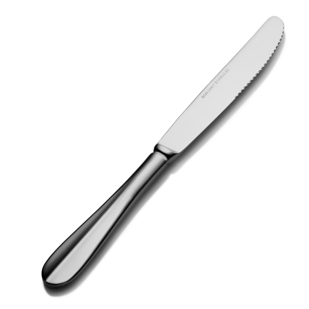 Bon Chef S1111 Dinner Knife, Solid Handle, 18/10 Stainless Steel, Chambers