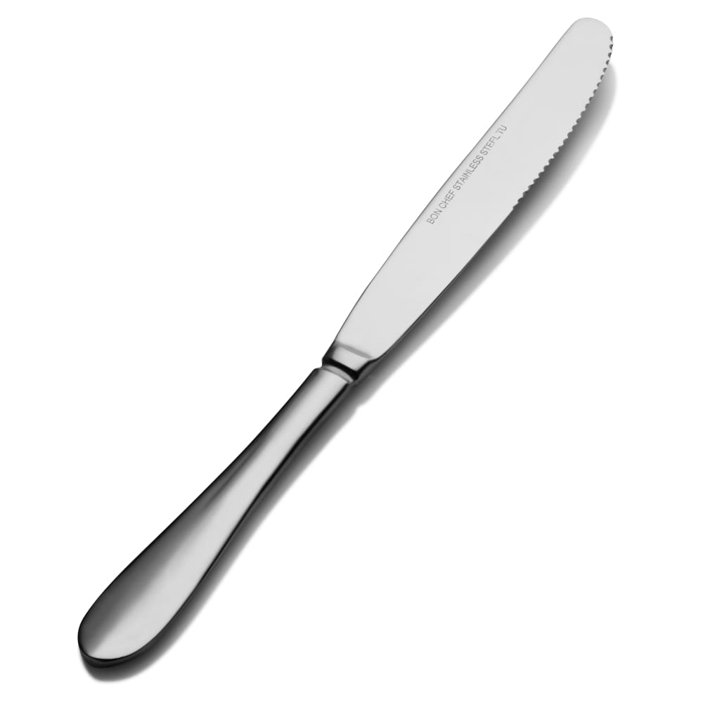 Bon Chef S1112 European Dinner Knife, Solid Handle, 18/10 Stainless, Chambers