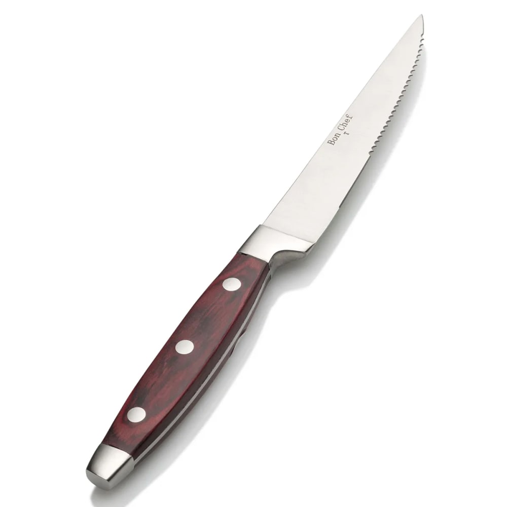 Bon Chef S938 Elegant Steak Knife w/ Pakka Wood Handle