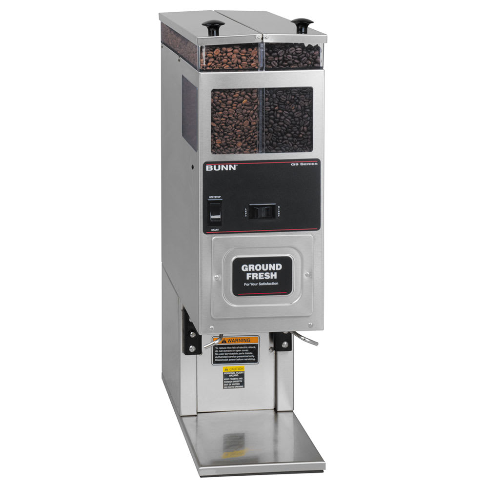 Bunn G9-2T HD Coffee Grinder, 2-Hoppers & Brewer Interface, Accepts Large Funnel (24250.0021)