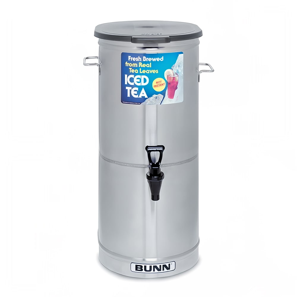 Bunn TDO-5 5 gal Oval Iced Tea Coffee Dispenser w/ Handles, Solid Lid (34100.0001)
