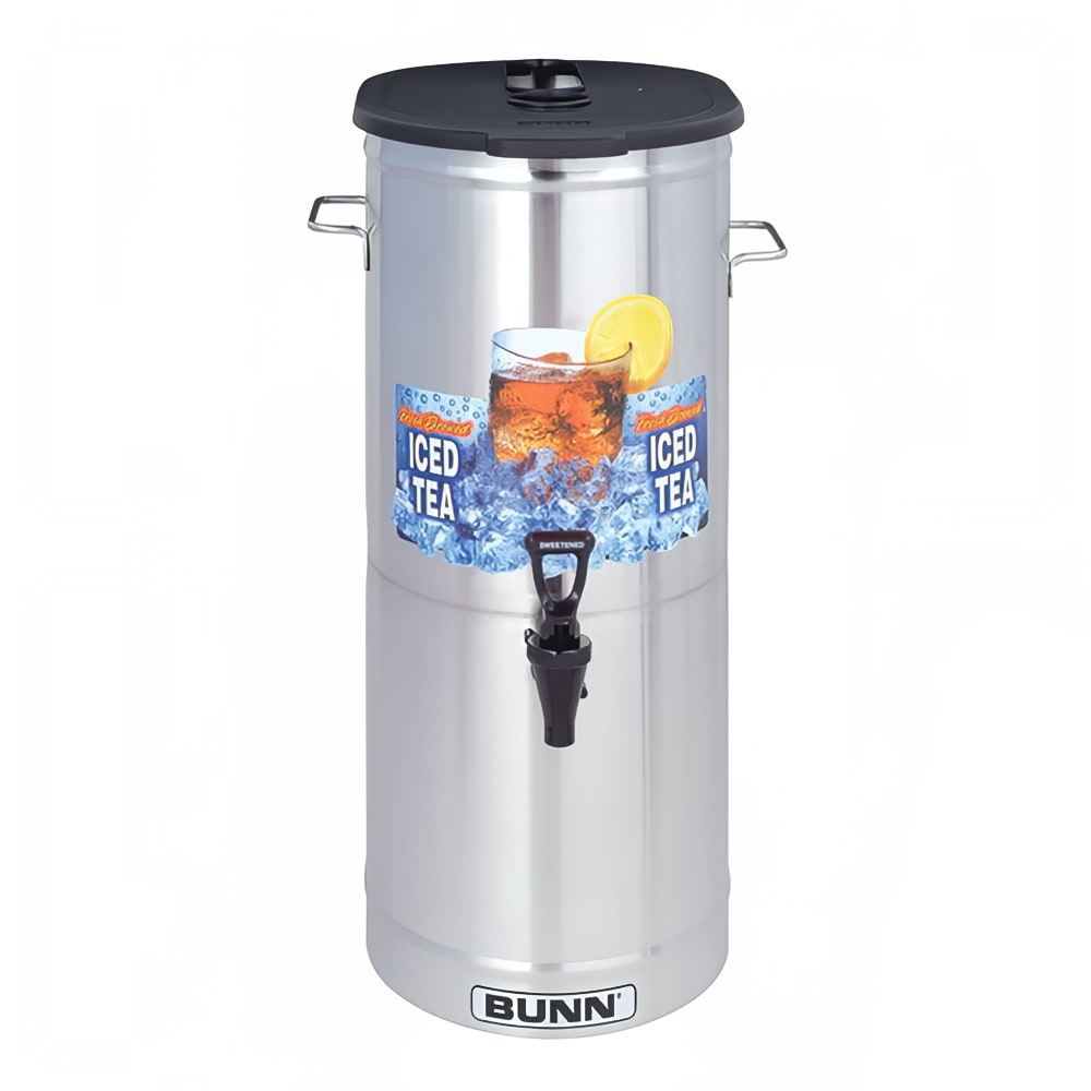 Bunn TDO-5 5 gal Oval Iced Tea Coffee Dispenser w/ Handles, Brew-through Lid (34100.0003)