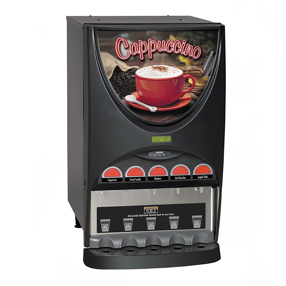 Bunn iMIX-5 iMIX®-5 Infusion Hot Drink Dispenser, 5 Hoppers, Black Finish (37000.0000)