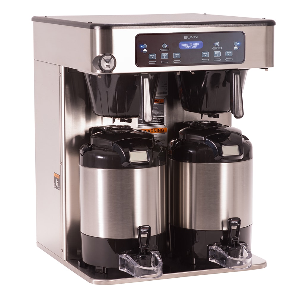 Bunn ICB TWIN Twin Infusion Series Coffee Brewer for ThermoFresh Servers - Stainless, 120-240v/1ph (53200.0100)