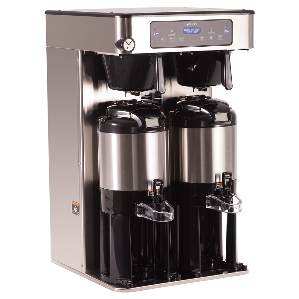 Bunn ICB TWIN Twin Infusion Series Tall Coffee Brewer for ThermoFresh Servers - Stainless, 120-240v/1ph (53200.0101)