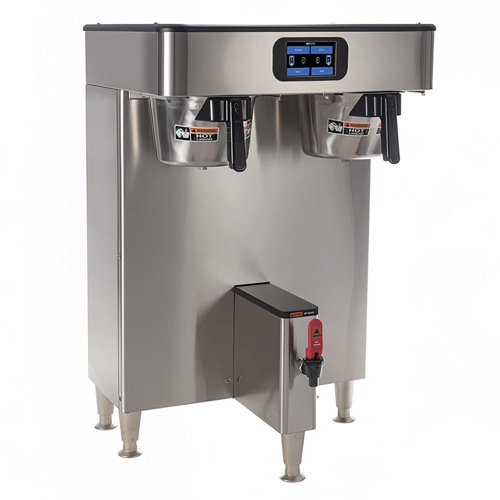 Bunn ICB TF Twin Automatic Coffee Brewer for 1 1/2 gal ThermoFresh Servers - Stainless, 120-240v/1ph (54200.0101)