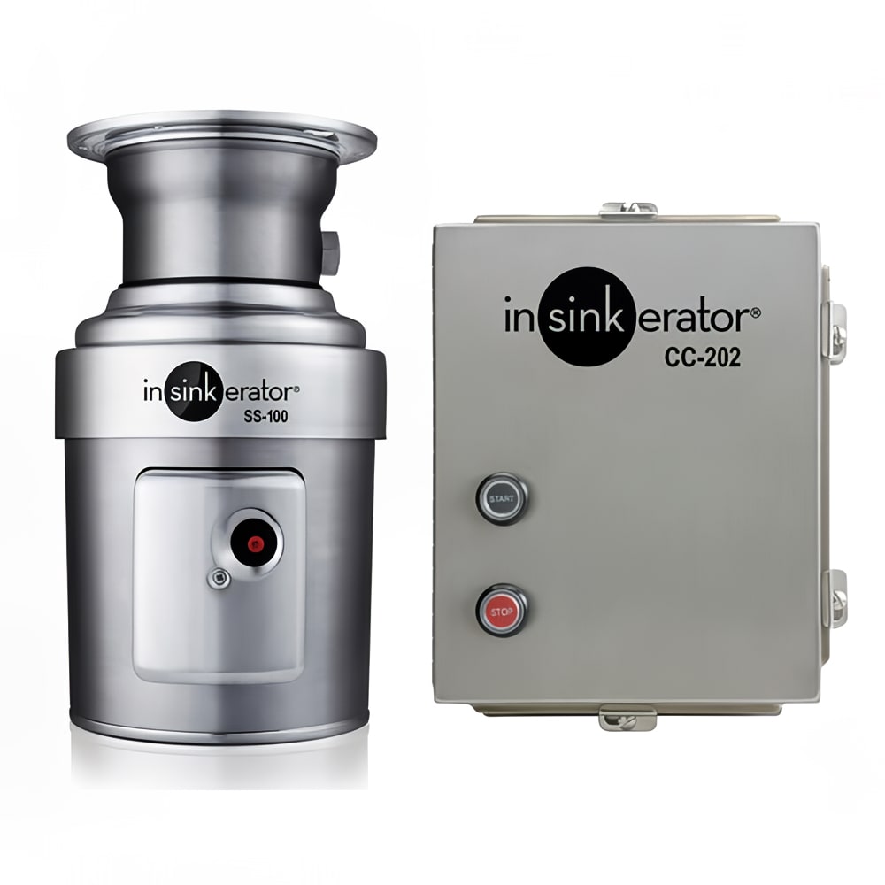 InSinkErator SS-1000-12BCC202 Disposer Pack, 12" Bowl, Sleeve Guard, CC202 Panel, 10 HP, 460v/3ph