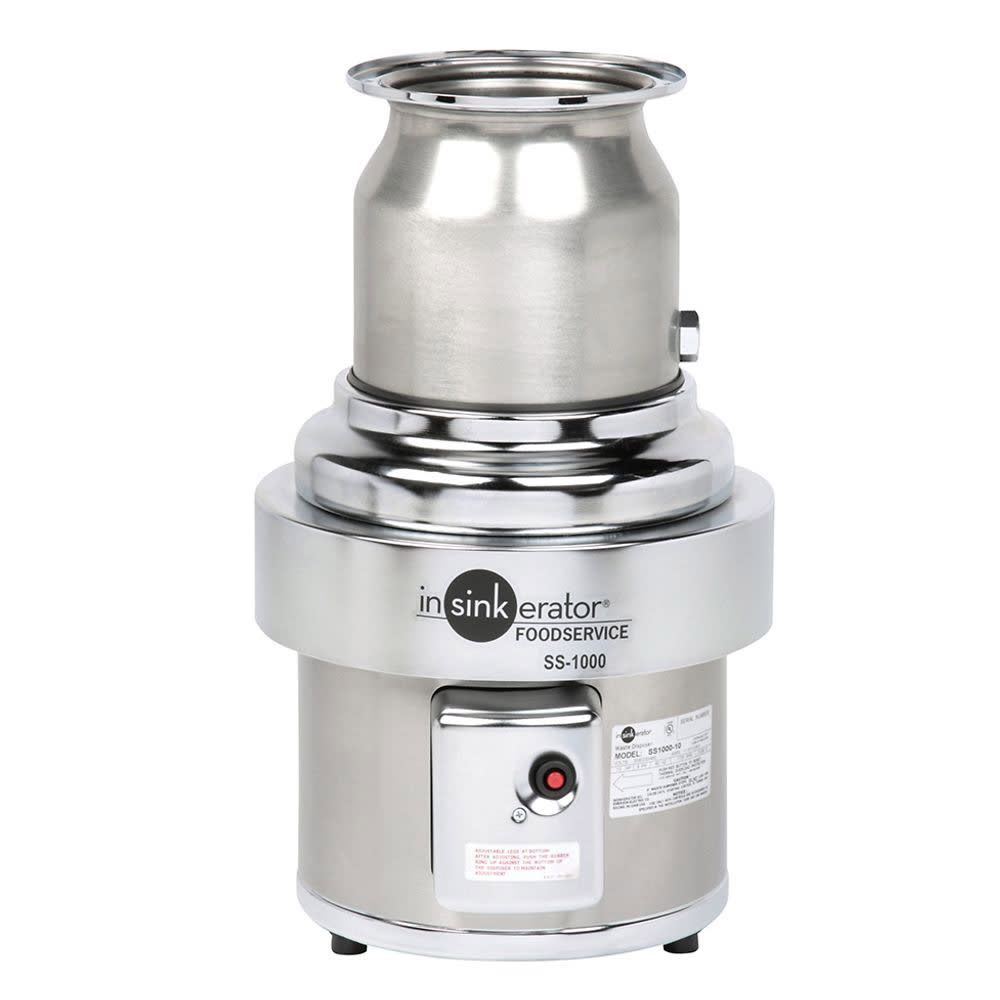 InSinkErator SS-1000 Basic Unit Disposer w/ 10 HP Motor, Stainless, 208v/3ph